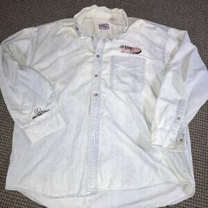 Detroit Red Wings Miller Lite 1997 Champions Denim Shirt XL Vintage